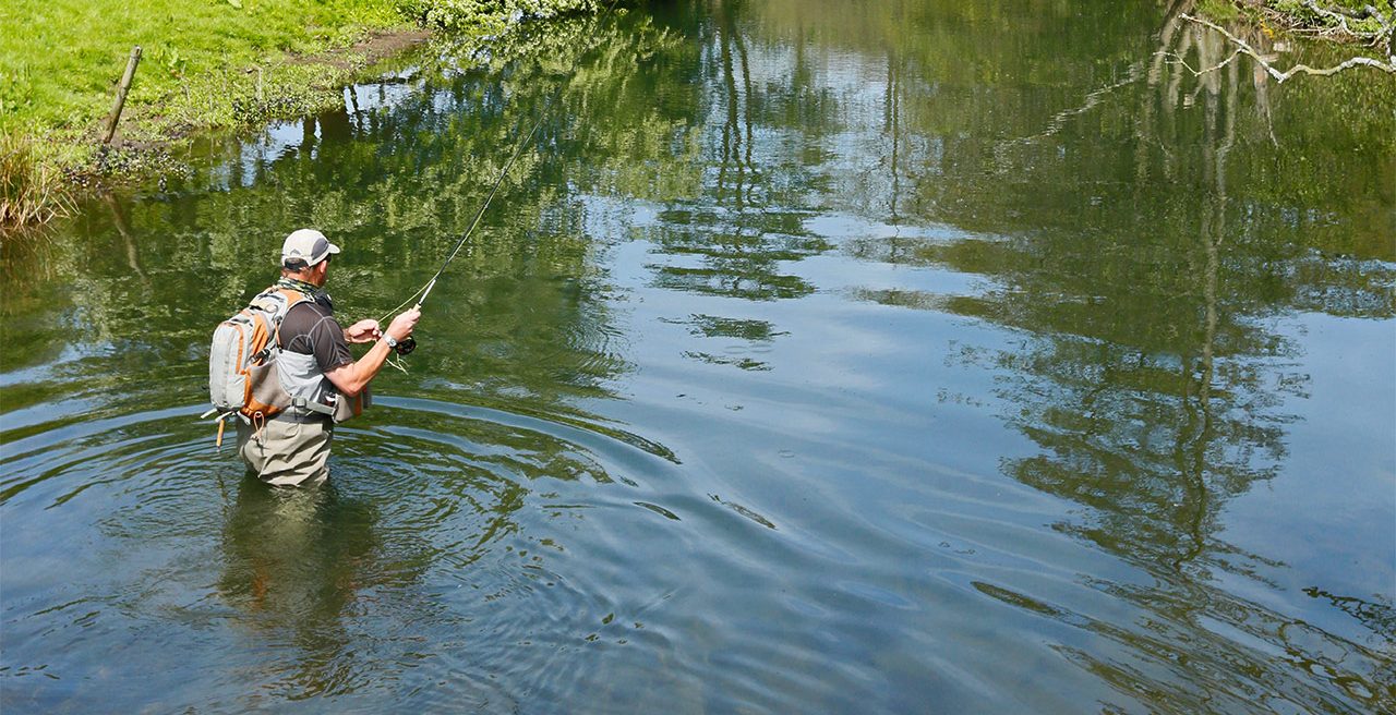 How to wade when trout fishing