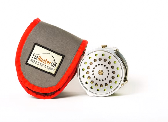 Reel case made from old neoprene waders