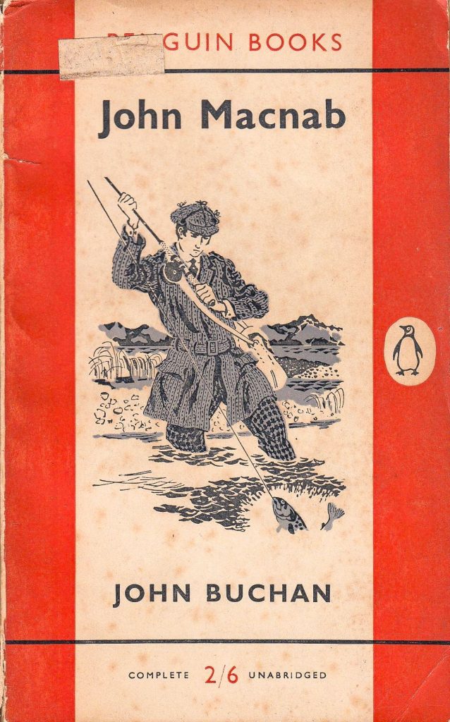 Jacket cover of John Macnab by John Buchan (fly fishing)