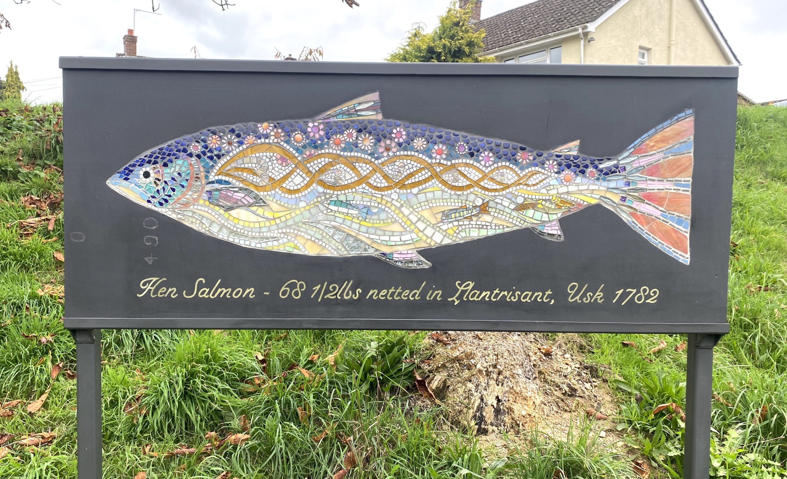 Mosaic commemorates Wales&#8217; largest salmon on the River Usk