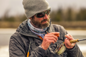 Fisherman wearing sunglasses