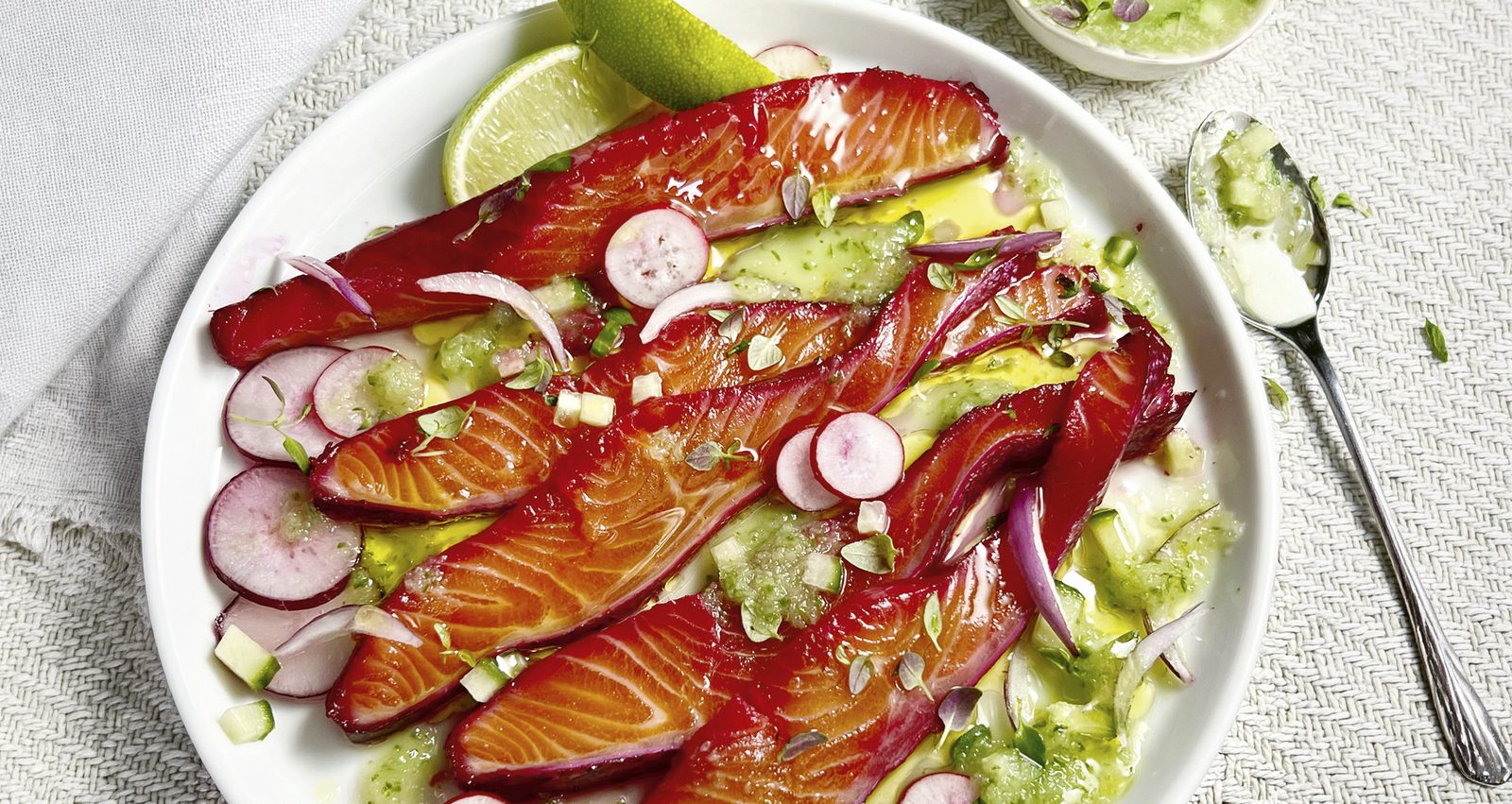 Beetroot cured trout recipe
